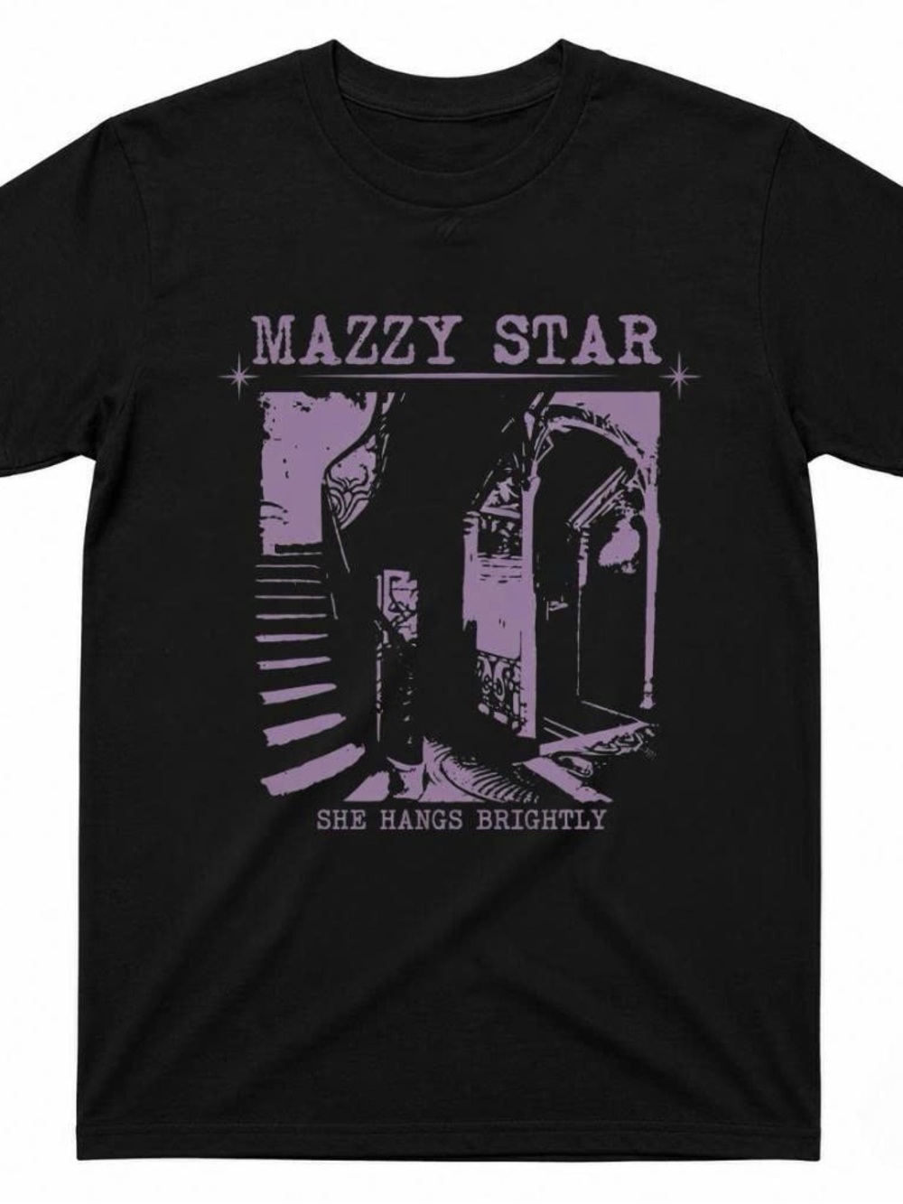 Gildan Black Mazzy Star Graphic Tee - She Hangs Brightly